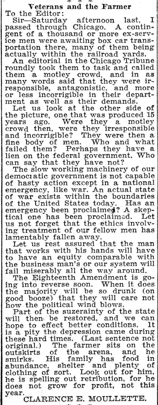 Newspaper clipping from Camden Courier-Post, June 9, 1932