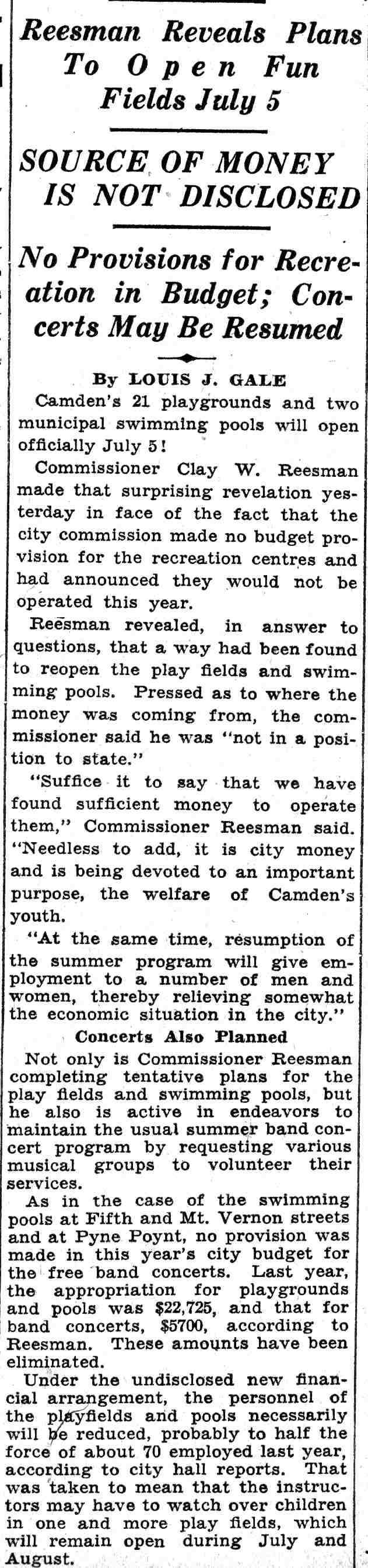 Camden Courier-Post, June 18, 1932 — clipping 1