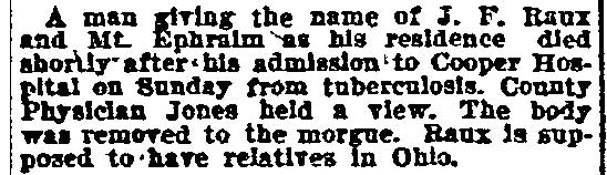 Philadelphia Inquirer, August 7, 1900 — Dr. William S. Jones