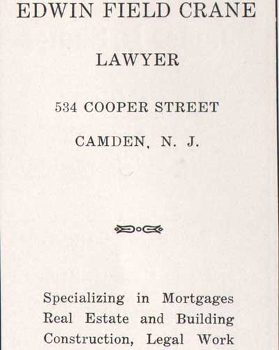 Edwin Field Crane from Camden High School yearbook 1930