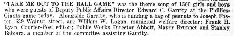 Camden Courier-Post, August 12, 1950, caption