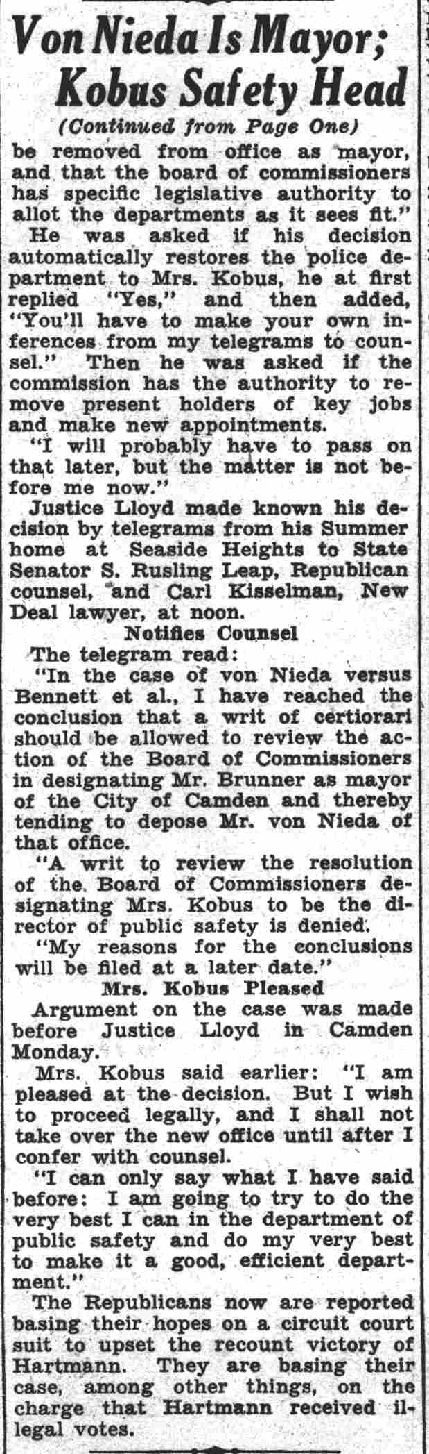 Camden Courier-Post, August 28, 1935, group photo continued