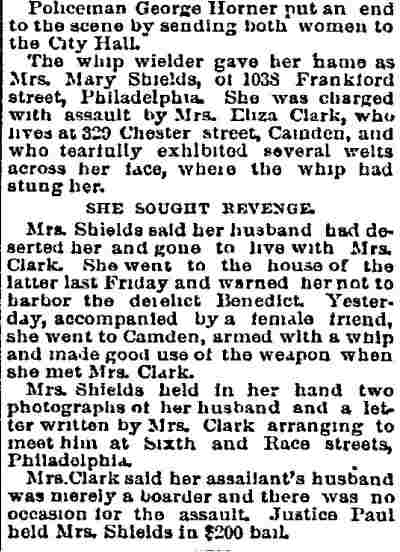Philadelphia Inquirer, March 22, 1893 — Rained Blows on Her Rival's Face, part 2
