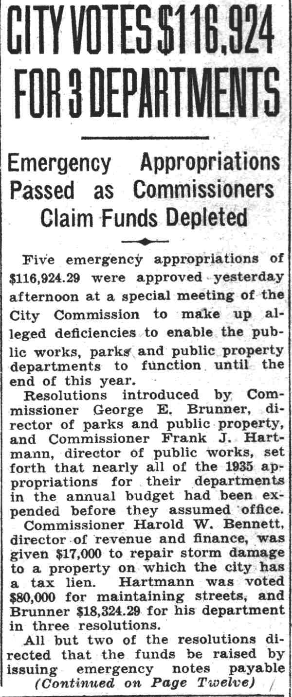 Harold W. Bennett Camden Courier-Post August 29 1935