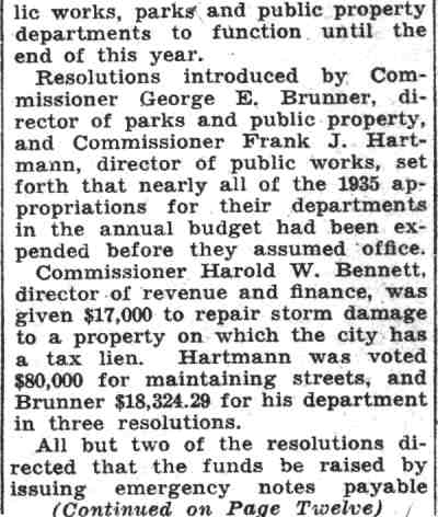 Harold W. Bennett article, August 29, 1935, clipping 2