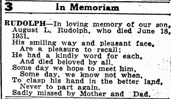 Newspaper clipping about Harry A. Rudolph, Philadelphia Inquirer, July 23, 1900