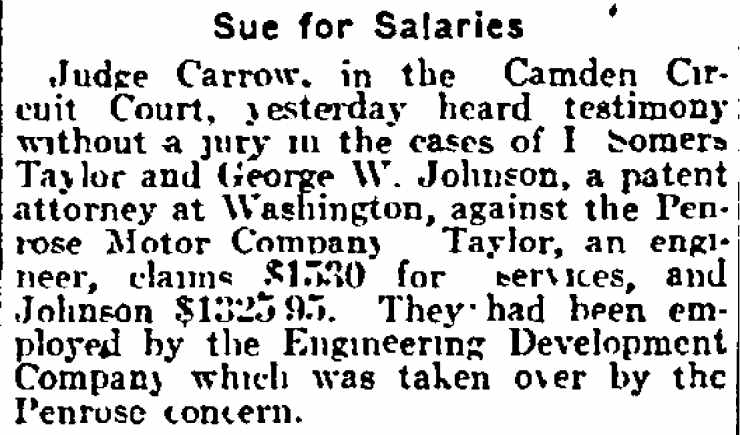 Philadelphia Inquirer July 3, 1917 — Howard Carrow
