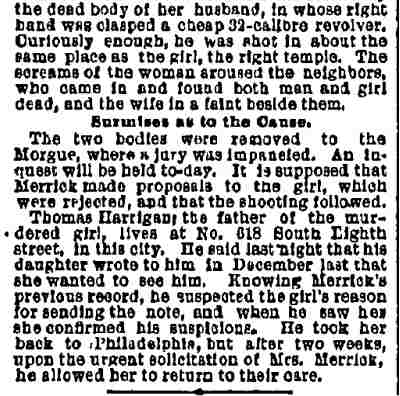 Philadelphia Inquirer, January 9, 1888 — A Double Tragedy (part 4)