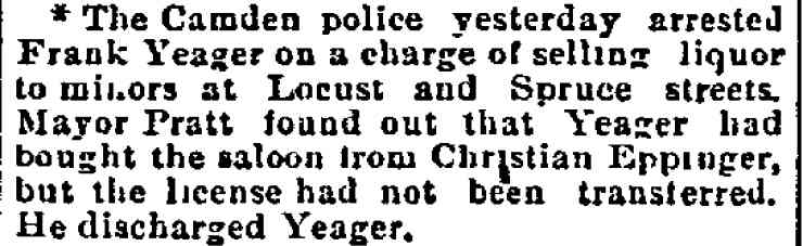 Newspaper clipping about 900 Locust Street, 1891