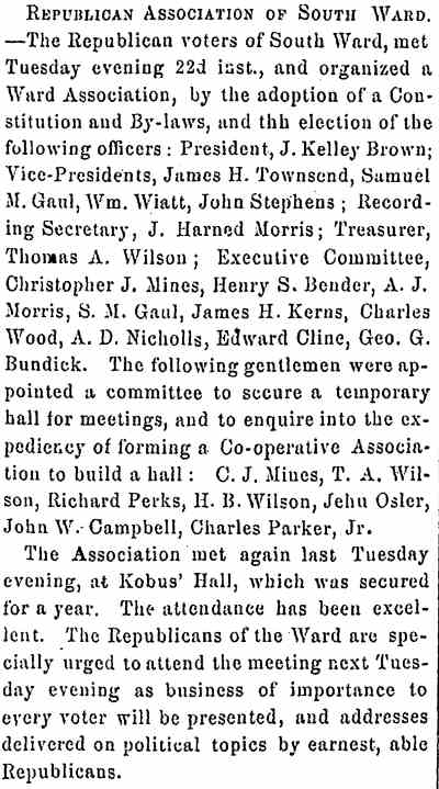 The New Republic, Camden, New Jersey — April 2, 1870 — Republican Association of South Ward