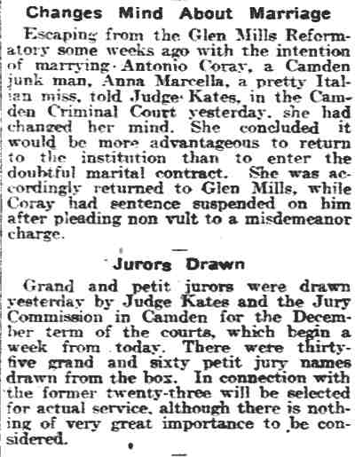 Changes Mind About Marriage — Philadelphia Inquirer, December 4, 1917
