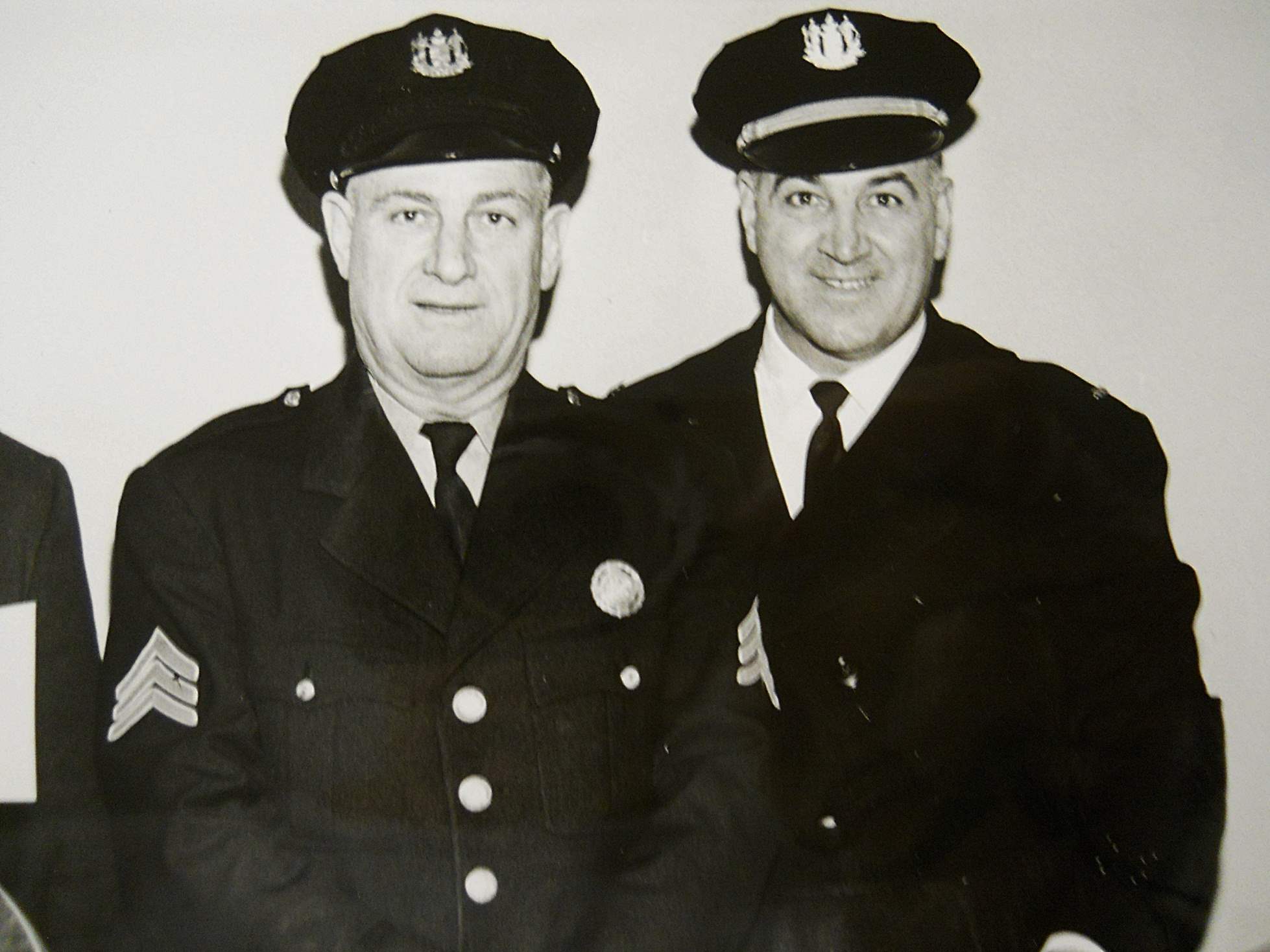 Sergeant John Ferry and Lieutenant Howard Clayton, Camden Police Department, circa 1960