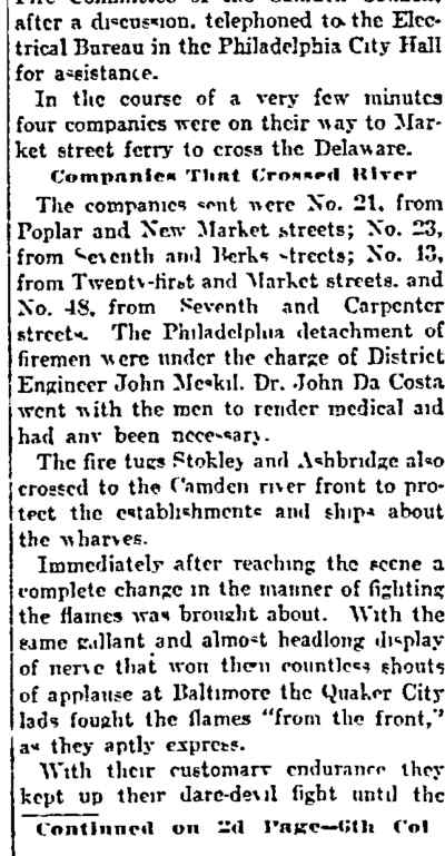 Philadelphia Inquirer, April 25, 1904 — Victor Talking Machine fire, page three