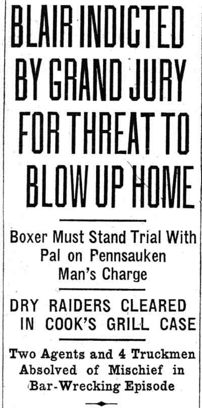 Camden Courier-Post, June 16, 1932 — Mickey Blair (part 1)