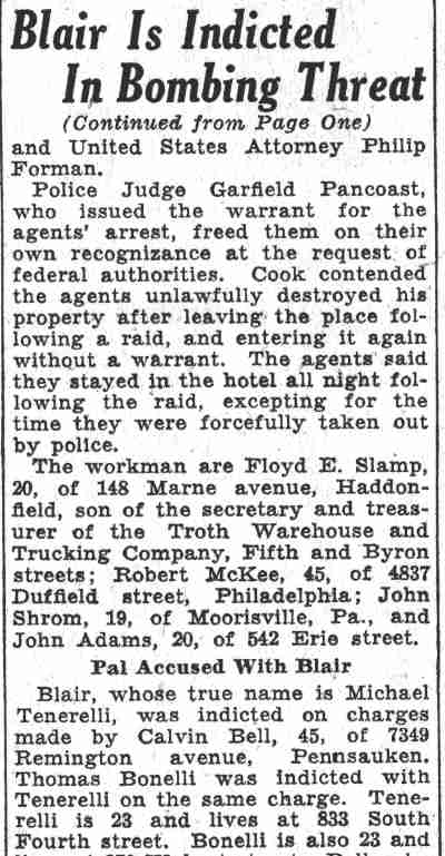 Camden Courier-Post, June 16, 1932 — Mickey Blair (part 5)