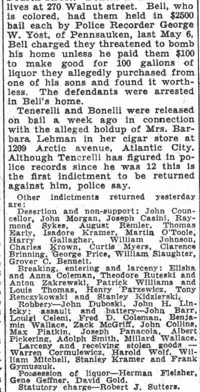 Camden Courier-Post, June 16, 1932 — Mickey Blair (part 6)