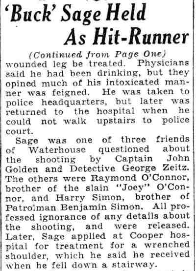 ‘Buck’ Sage Held as ‘Hit-Runner’ - Camden Courier-Post, June 11, 1932