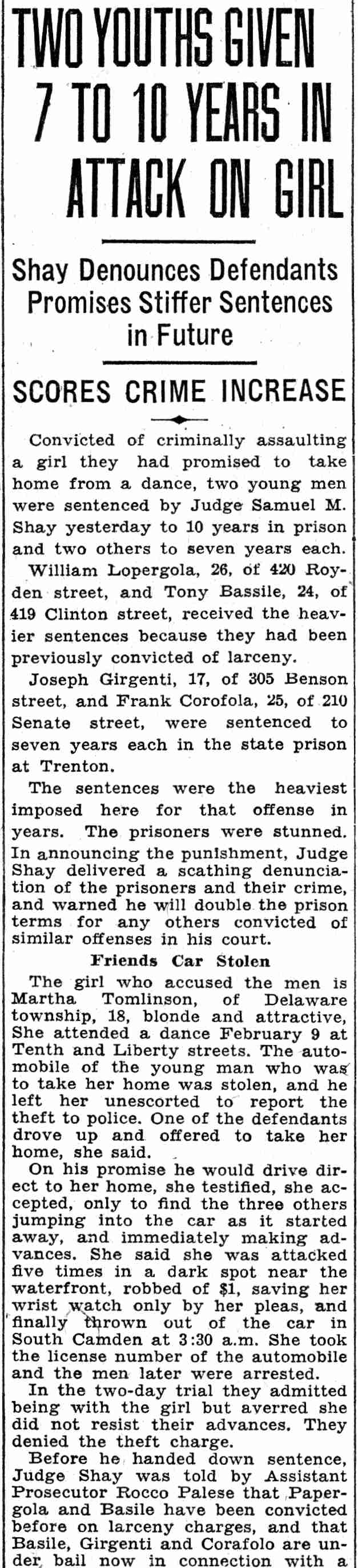 Camden Courier-Post, June 18, 1932, page 1