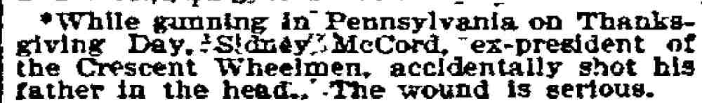 Crescent Wheelmen, Philadelphia Inquirer, September 27, 1897