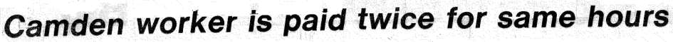 Camden Worker Paid Twice — Philadelphia Evening Bulletin, November 30, 1980