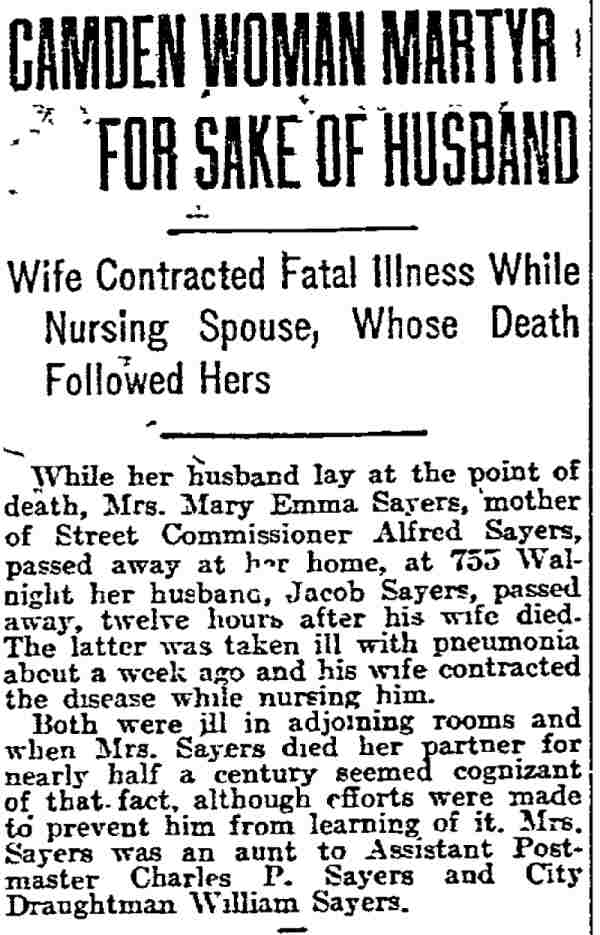 Philadelphia Inquirer article, November 24, 1914