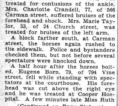 Camden Courier-Post, June 15, 1932 — Horses Bolt continued