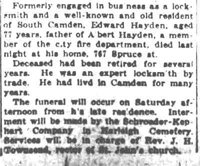 Camden Post-Telegram article about Alfred Hayden, part 2