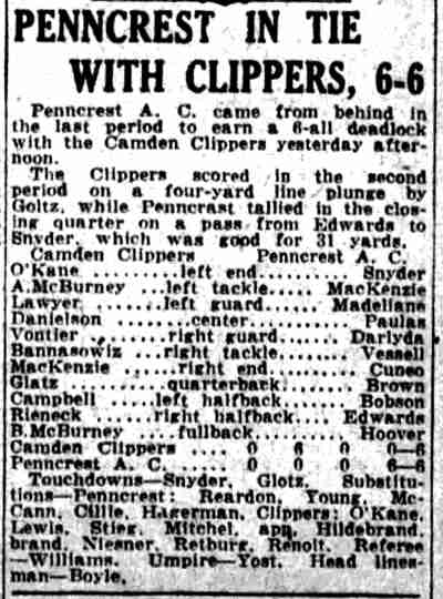 Andrew McBurney newspaper article, November 21, 1941