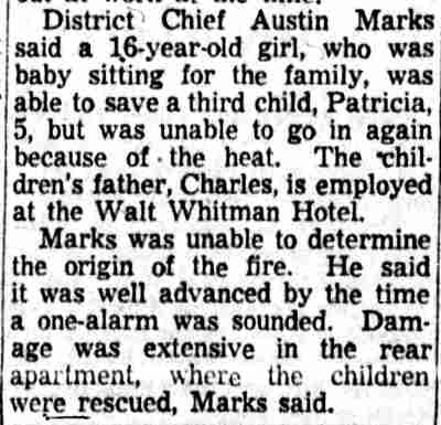 Burns Fatal To Child, 4; Kin Critical — continuation