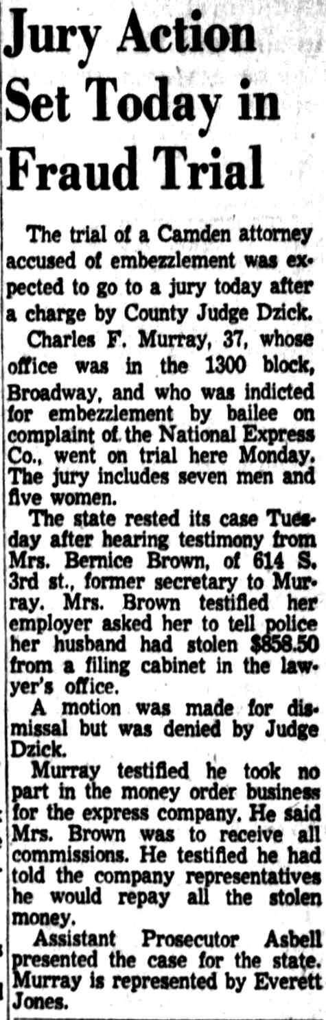 Camden Courier-Post, May 15, 1957