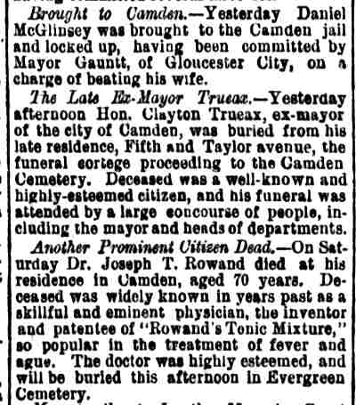 Philadelphia Inquirer, July 25, 1876