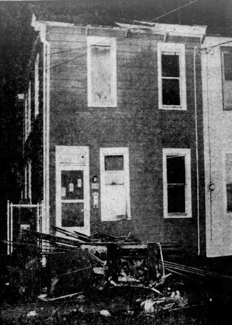 Camden Courier-Post, January 28, 1974 — fire-bombed home at 976 Woodland Avenue