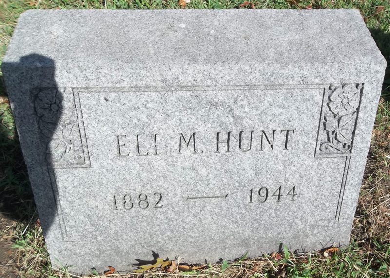 Grave of Eli Morgan Hunt at New Camden Cemetery