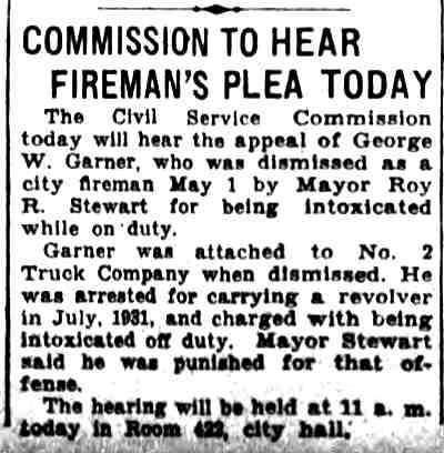 Camden Courier-Post, May 24, 1934 — Commission to Hear Fireman's Plea Today