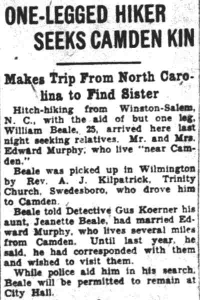 Camden Courier-Post, June 25, 1929 — article featuring Gus Koerner
