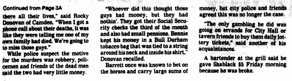 Bar patrons mourn murdered buddies - Camden Courier-Post, September 27, 1979