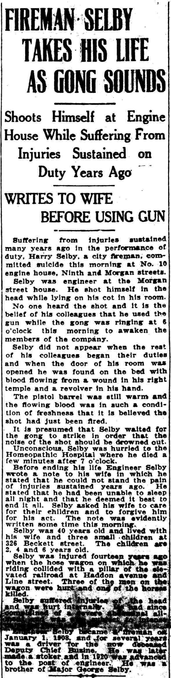 Camden Post-Telegram article, May 4, 1923, part 1