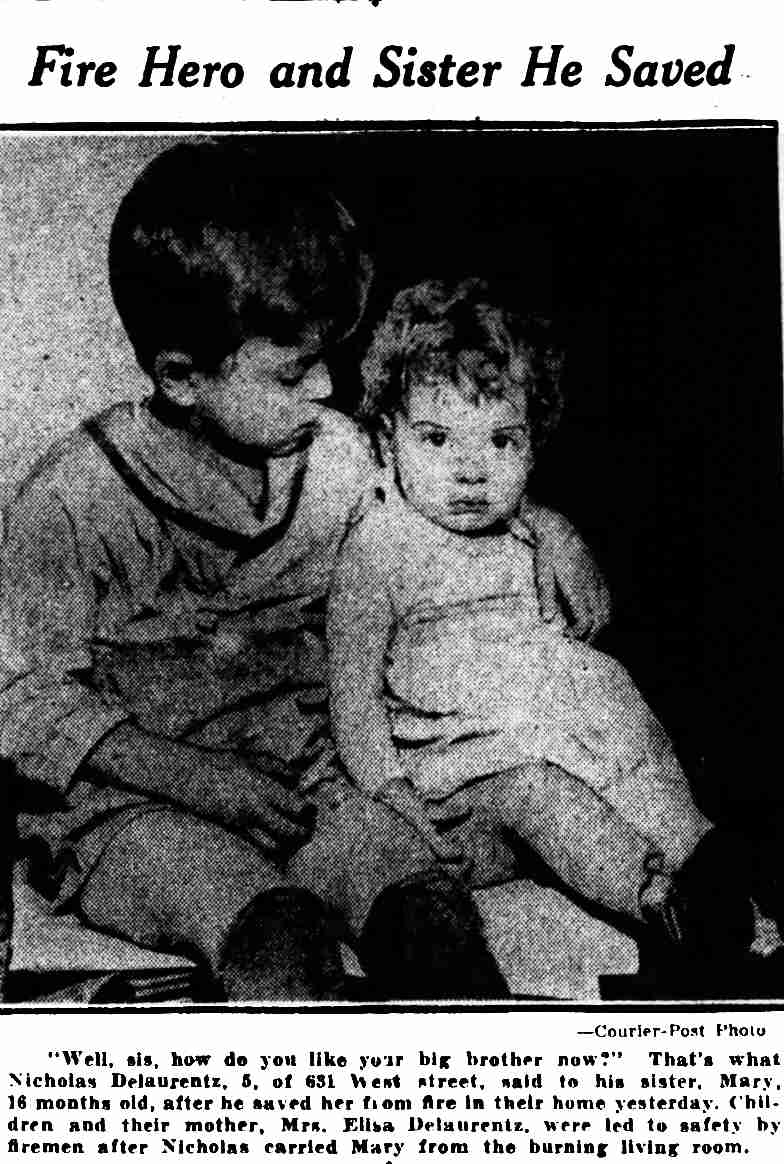 631 West Street — Luigi DiLaurentis family, Camden Courier-Post December 13, 1932