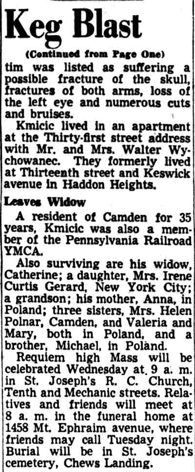 Camden Courier-Post December 23, 1949 — Keg Blast continued
