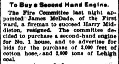 Camden Post-Telegram, July 19, 1901 — To Buy a Second Hand Engine