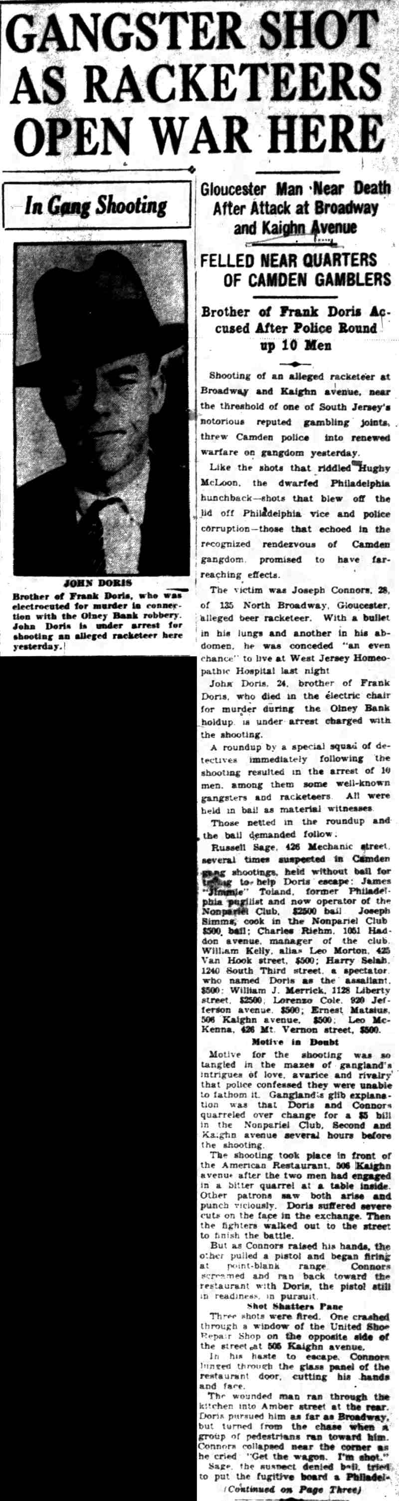 Newspaper photo spread, April 29, 1929, continued