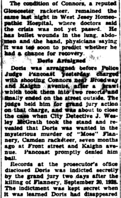 Camden Courier-Post, April 30, 1929 — John Doris shooting case (part 2)