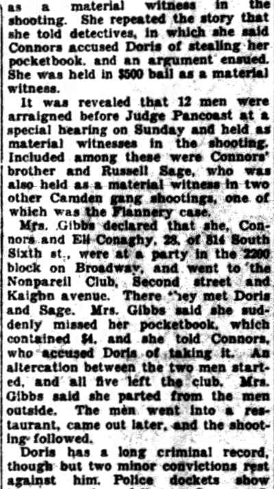 Camden Courier-Post, April 30, 1929 — John Doris shooting case (part 5)