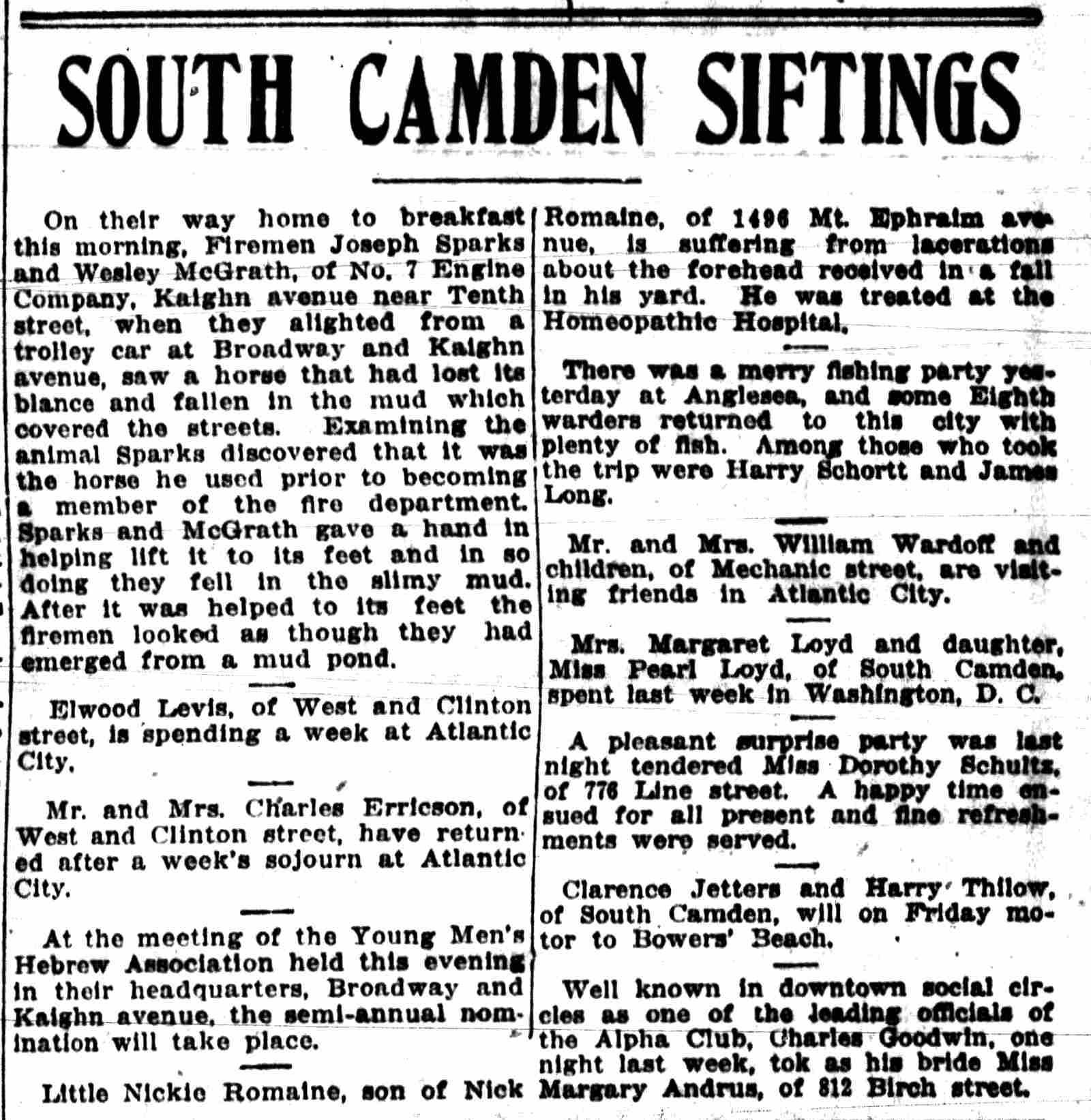 Camden Post-Telegram, June 26, 1916 - fire department promotions