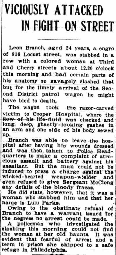 Viciously Attacked in Fight on Street, Post-Telegram June 10 1909