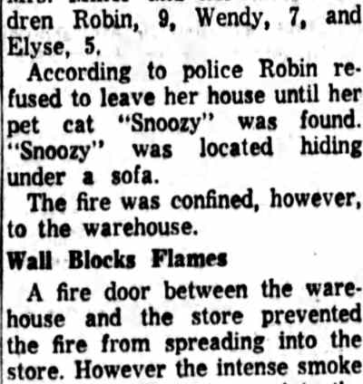 Flames Rake Warehouse in East Camden continued — Camden Courier-Post, December 22, 1961