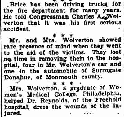Camden Courier-Post, August 2, 1929 — Brice driving account (excerpt)