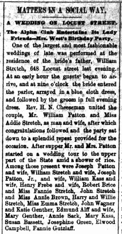 Camden Daily Courier, October 24, 1890 — Matters in a Social Way