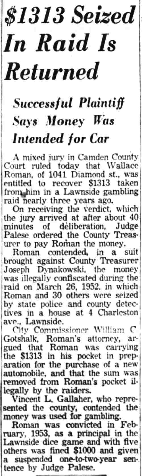Camden Courier-Post, January 4, 1955, page 1