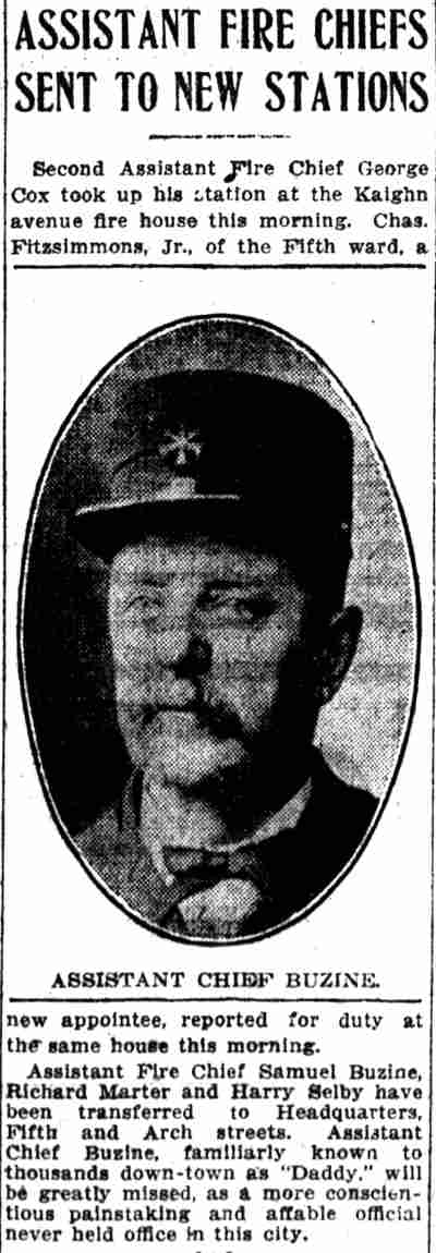 Camden Post-Telegram, January 16, 1909 — Samuel S. Buzine